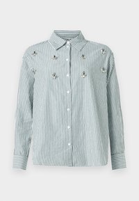 ONLTRINE LIFE EMBELISH SHIRT - Bluza z gumbi - bright white/pine needle