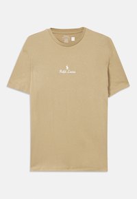 CLASSIC FIT LOGO - Print T-shirt - surrey tan