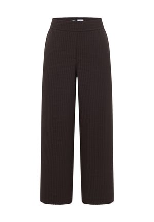 Cecil, WIDE LEG HOSE IN SEERSUCKER-QUALITÄT - Pantalon classique - brown cacao