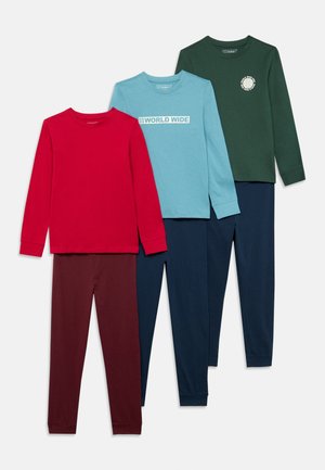 GRAPHIC PRINTED SET 3 PACK - Pižamos komplektas - bordeaux/teal/dark green