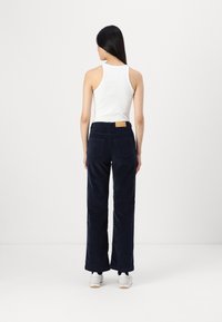 Noisy May NMCORD YOLANDA WIDE LEG - Kelnės - navy blazer