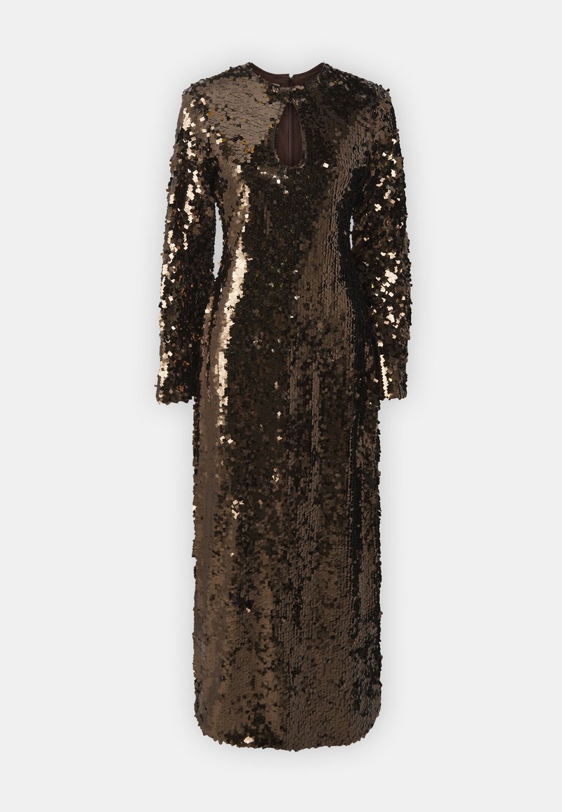 Malina Cocktailjurk donkerbruin