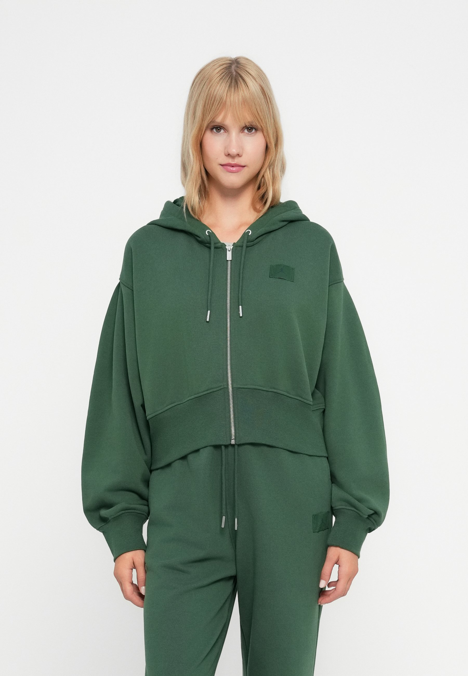 Jordan CROP - Zip-up sweatshirt - midnight green/green - Zalando Jordan CROP - Zip-up sweatshirt - midnight green/green - Zalando