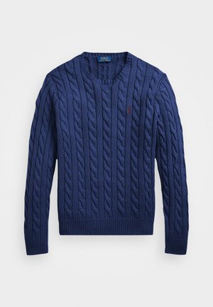 Polo Ralph Lauren CABLE KNIT COTTON JUMPER - Jersey de punto - light navy