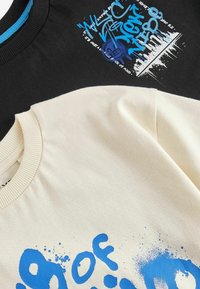 Next GRAPHIC SHORT SLEEVE 2 PACK STANDARD - Printtipaita - black ecru