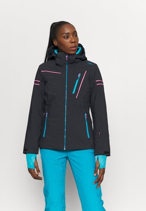 WOMAN JACKET ZIP HOOD - Kurtka narciarska - antracite