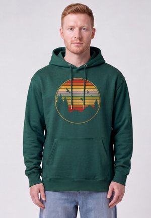 watapparel, SUNSET BERGE & TANNEN UNISEX - Kapuzenpullover - glazed green