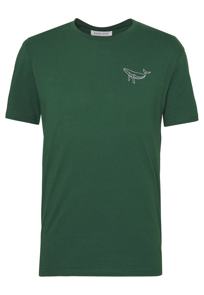 Pier One T-shirt print donkergroen