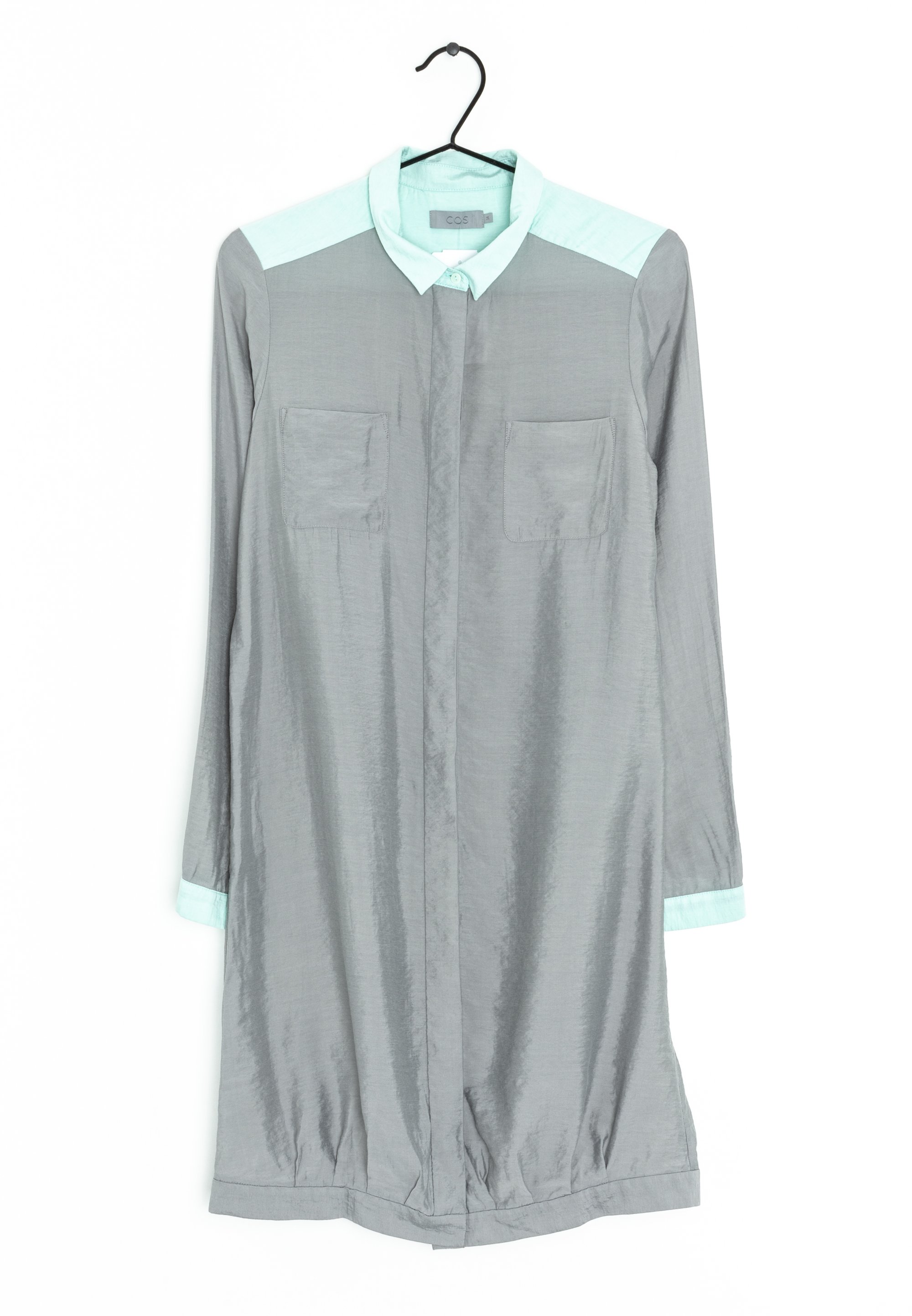 Robe Chemisier COS Taille 44 – Gris Vert, Coupe Ample Et élégante