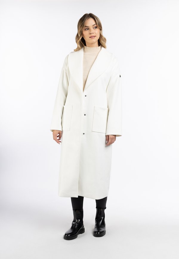 Klassischer Mantel - wollweiss