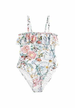 FRILL BANDEAU TUMMY SHAPING CONTROL TALL - Uimapuku - white floral