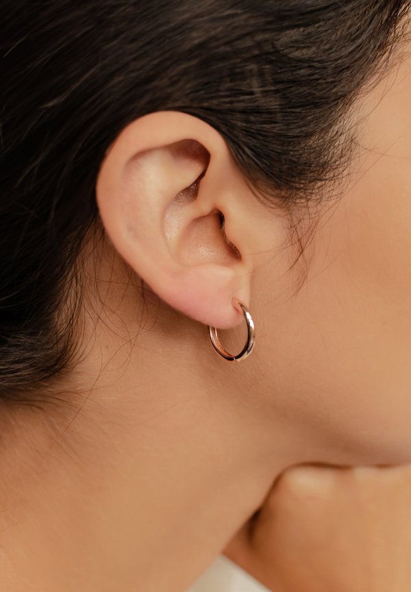 MID PLAIN HOOPS - Ohrringe - rosegoldfarben