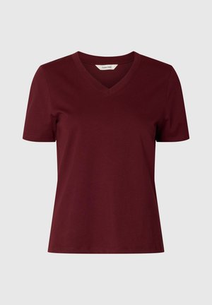 Selected, SLWESSENTIAL - T-Shirt basic - tawny port