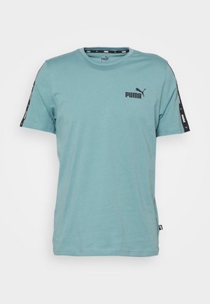 TAPE TEE - Camiseta estampada - mineral blue