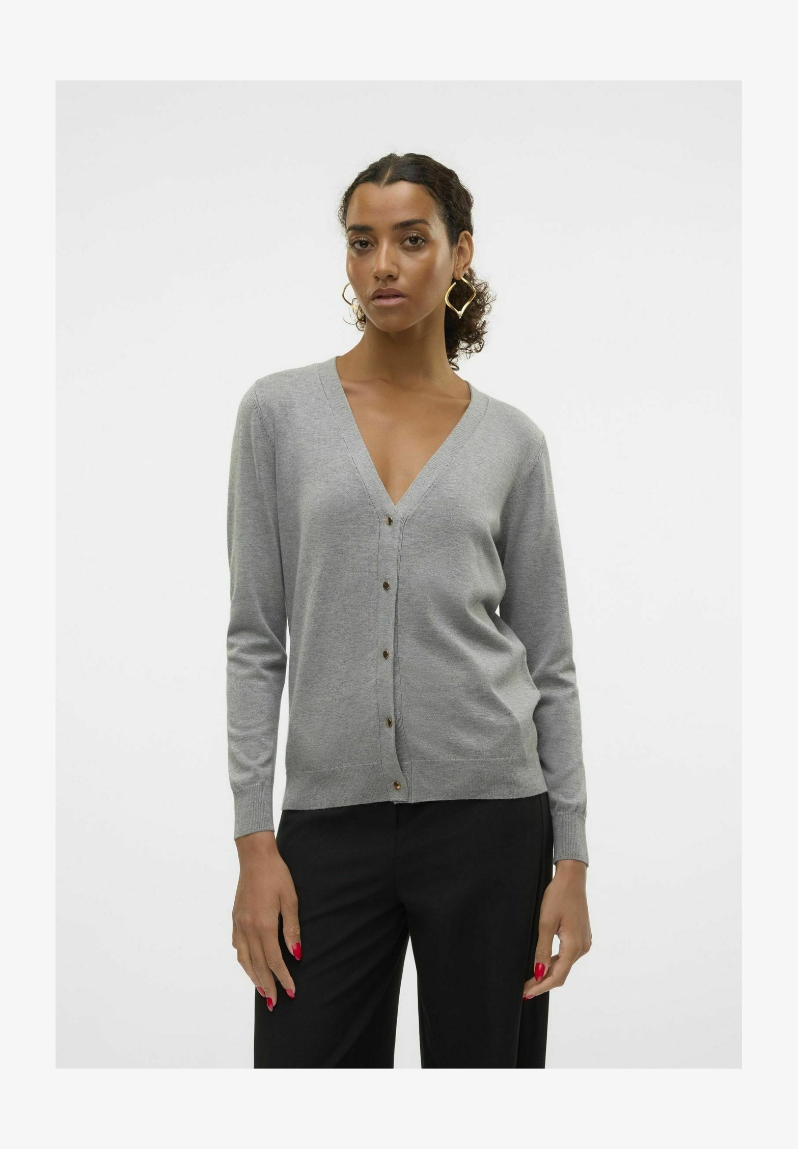 Cardigan Lungo Donna Autunno 2024 – Leggero E Morbido, Aperto Con Tasche, Grigio Scuro Taglia S, Antipilling