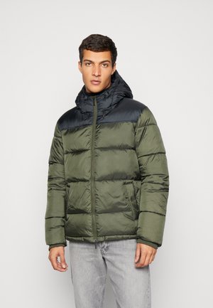 THERMORE™ PUFFER COLOR BLOCKED JACKET THERMO ACTIVE™ - GRS/VEGAN - Winter jacket - forrest night