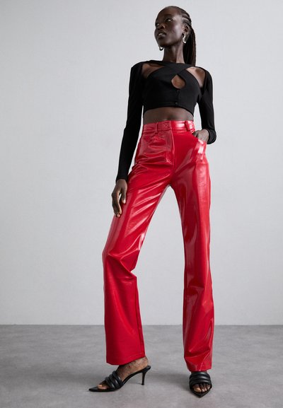 Norma Kamali HIGH WAIST  - Trousers - tiger red