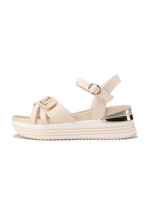 Queen Helena, Sandali con plateau - beige