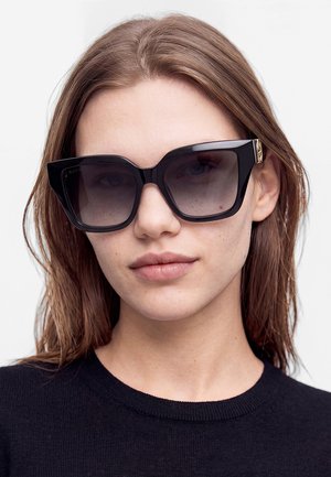 Gucci GG CAT-EYE SQUARE SUNGLASSES - Slnečné okuliare - black