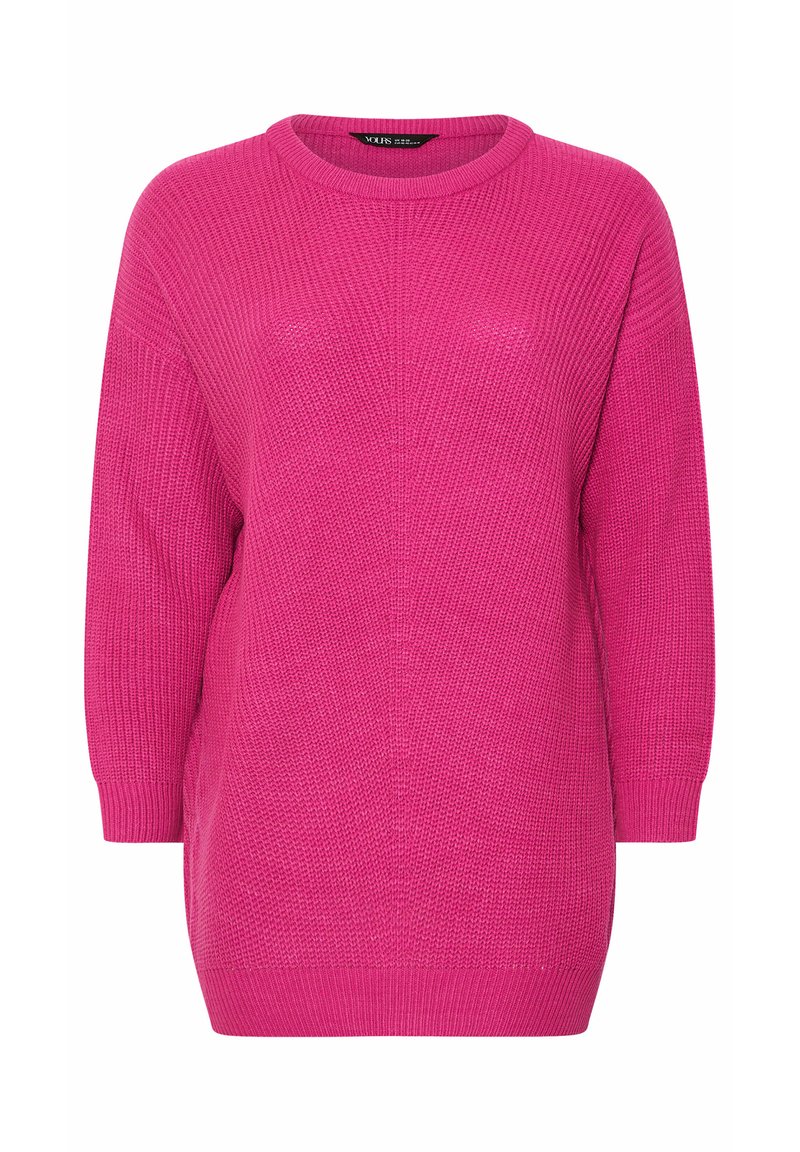 Yours Clothing CURVE ESSENTIAL - Jersey de punto - bright pink/rosa ...