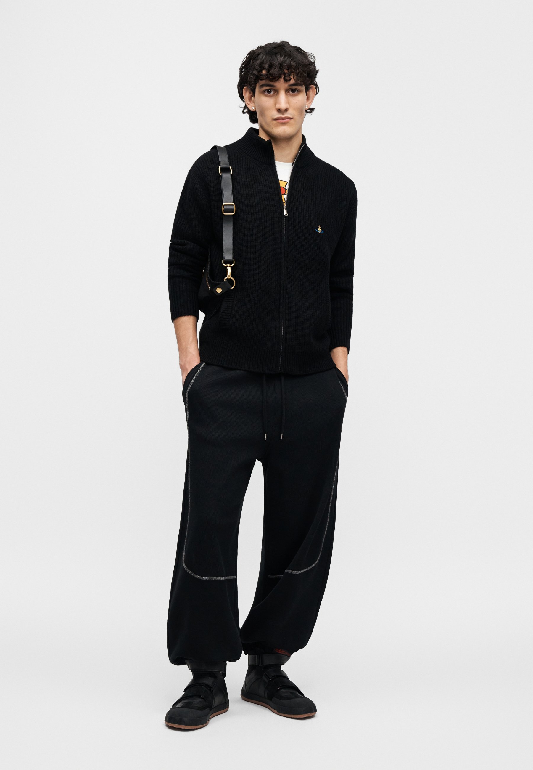 Vivienne Westwood FISHERMAN ZIP UP - Cardigan - black - Zalando.co.uk