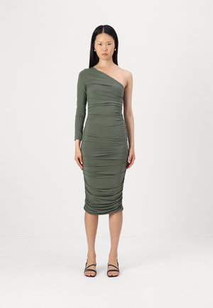 MAIZY ONE SLEEVE MIDI DRESS - Cocktailkleid/festliches Kleid - khaki
