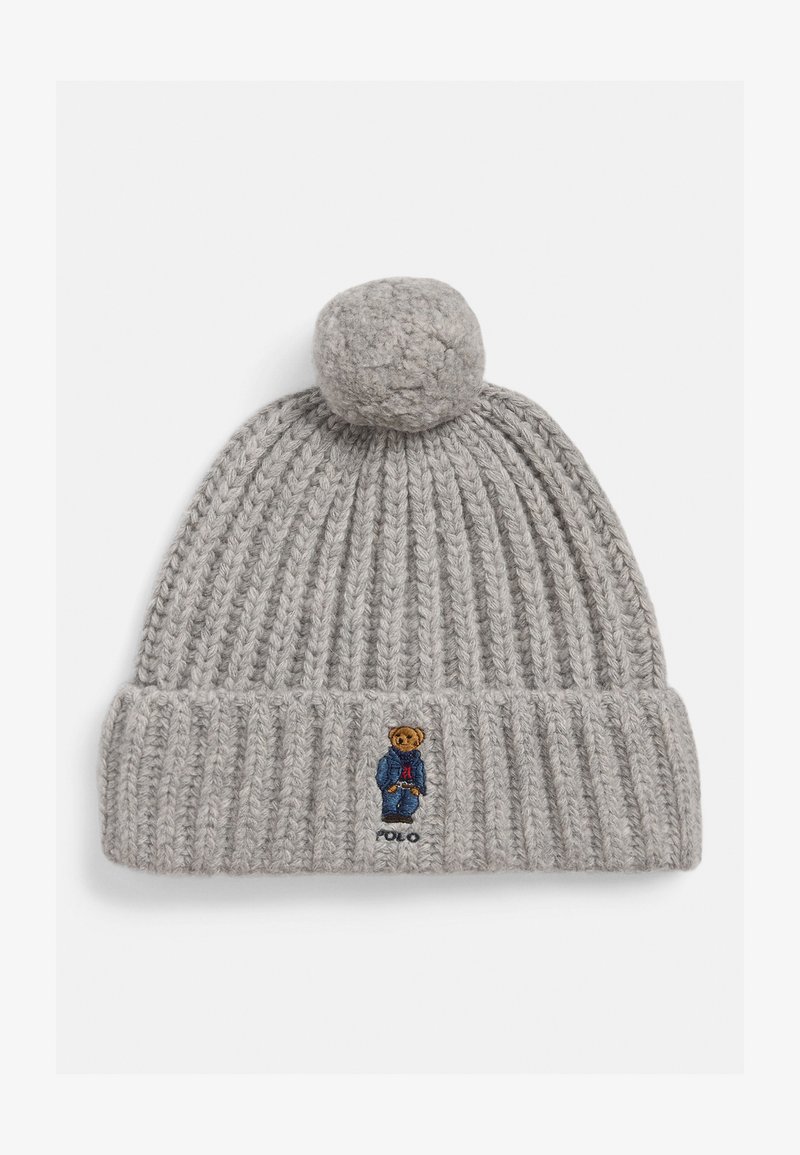 Polo Ralph Lauren POLO BEAR RIB POM POM BEANIE - Kapa - andover heather