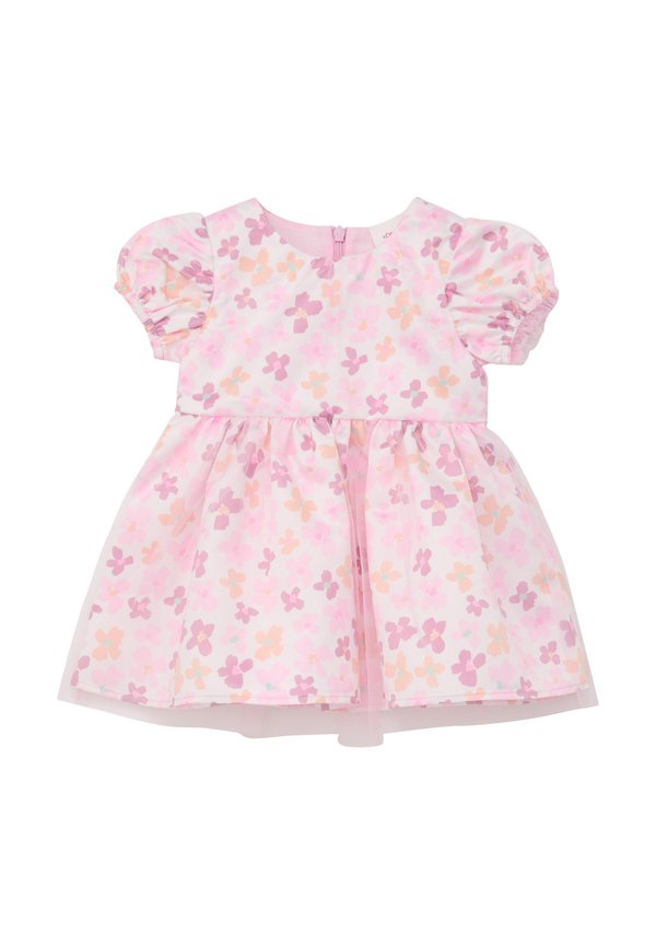 RÜSCHEN MIT ALL-OVER-PRINT - Freizeitkleid - rosa