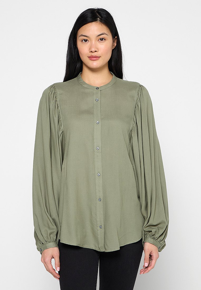 Replay Overhemdblouse olijfgroen