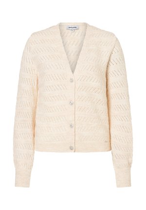 More & More, CARDIGAN MIT SCHMUCKKNOPF - Cardigan - powder cream