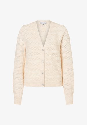 More & More, CARDIGAN MIT SCHMUCKKNOPF - Cardigan - powder cream
