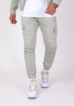 Project X Paris, CARGO MULTI-POCHES BAS ÉLASTIQUE - Vaqueros slim fit - vert deau