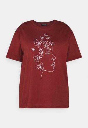 T-shirts med print - dark red