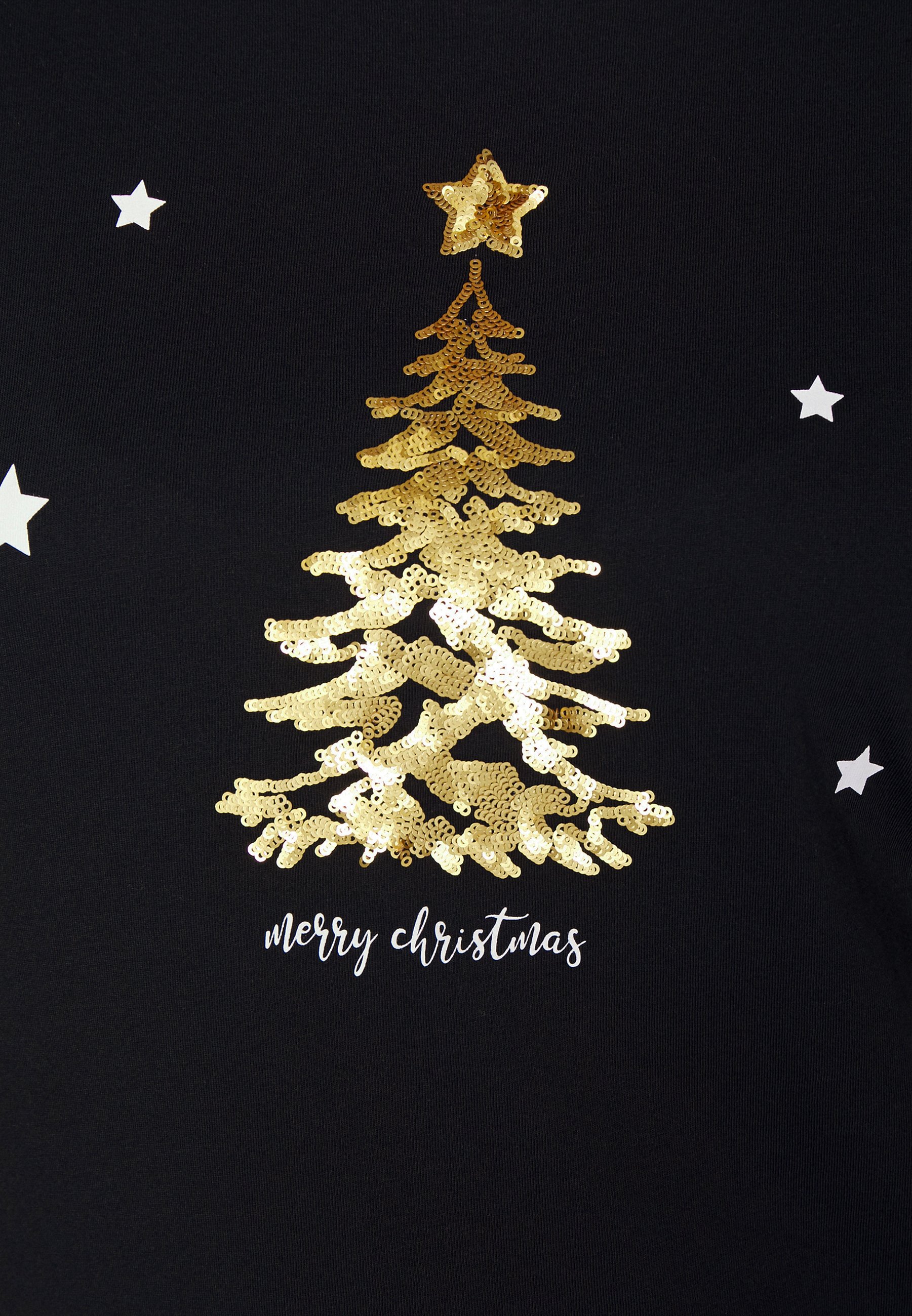 ONLY Carmakoma CARSNOW XMAS - T-shirt print - black/zwart - Zalando.nl
