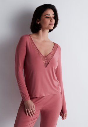 MANCHES LONGUES LAZY DAYS - Haut de pyjama - rosewood
