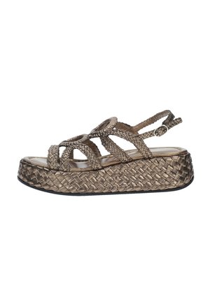 Sandali con zeppa - bronzo