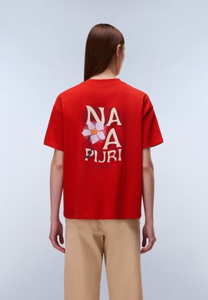 ILIANA - Nyomott mintás póló - red