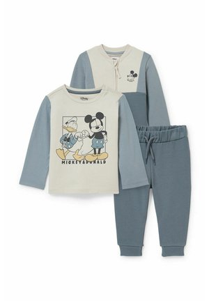 SET 3 DISNEY MICKEY MOUSE - Sweater met rits - beige