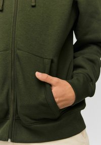 BZB BASIQUE - Sweat zippé - vert kaki