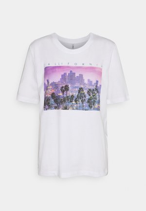 ONLIRIS LIFE BOXY CITY - Triko s potiskem - bright white