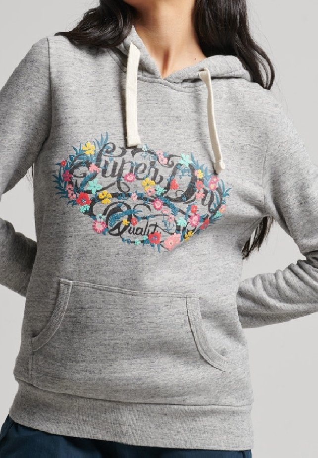 Superdry & Co Mikina s kapucí - mottled grey