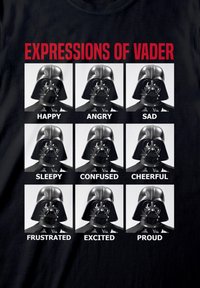 Henry Tiger STAR WARS EXPRESSIONS OF VADER - Triko s potiskem - black