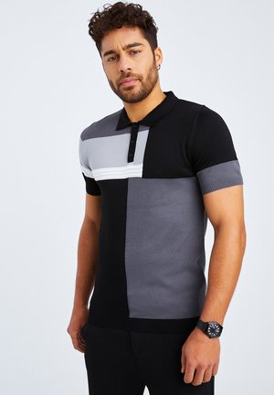 Poloshirt - schwarz-dunkelgrau
