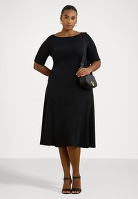 Lauren Ralph Lauren Woman STETCH BOTTON MIDI DRESS - Jerseyklänning - black
