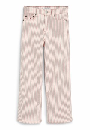 WIDE LEG RAILROAD STRIPE - Jean flare - pinkstripe