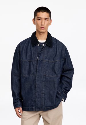 ARKET, ARKET DENIM RAILWAY JACKET - Denim jacket - dark blue