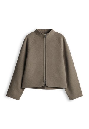 OPUS, RELAXED FIT STAND COLLAR - Fleecejacke - light mocca