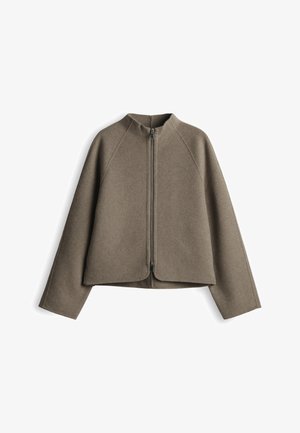 OPUS, RELAXED FIT STAND COLLAR - Fleecejacke - light mocca