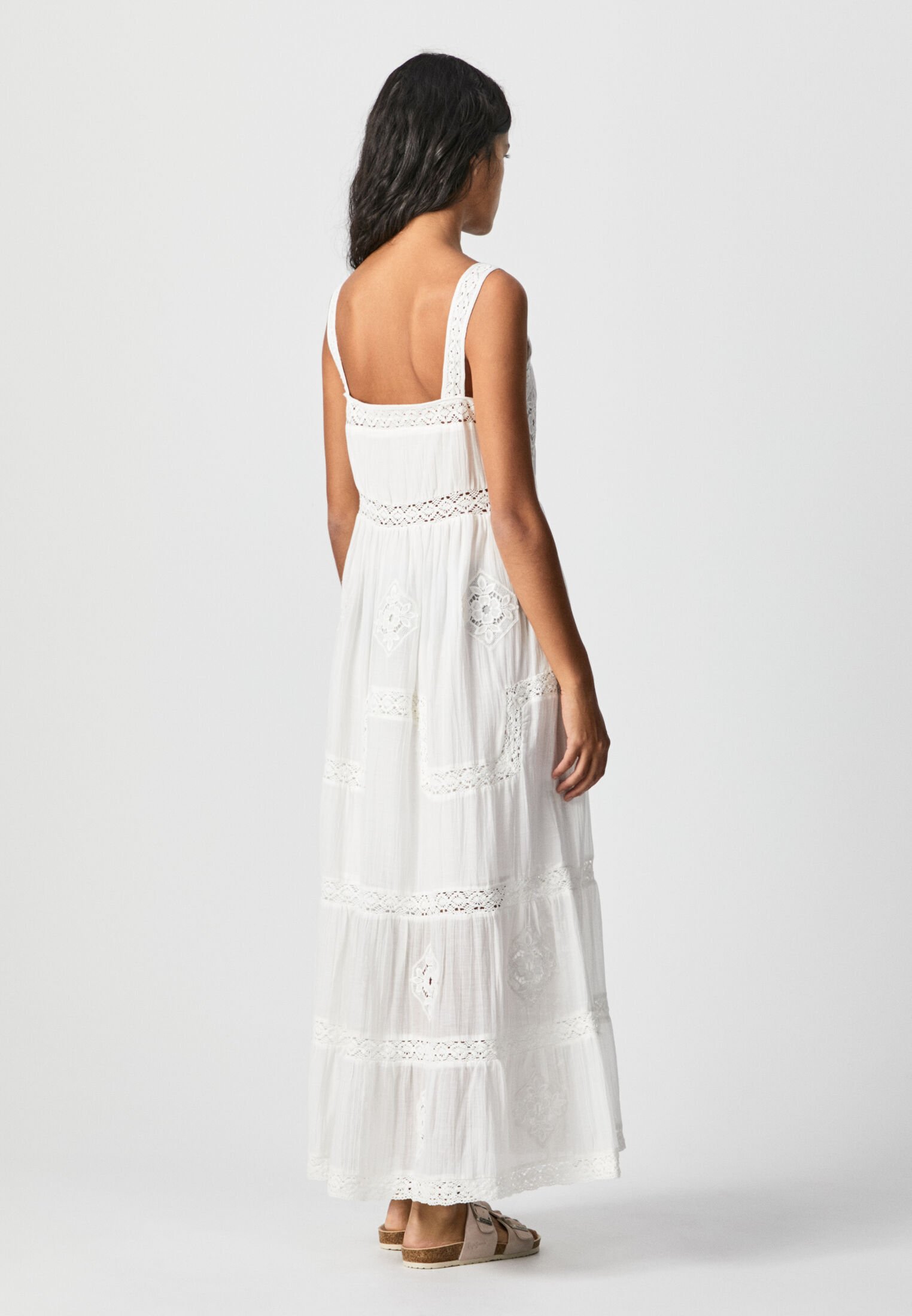 Pepe Jeans LOYCE - Vestido largo - off white/blanco - Zalando.es