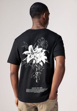 Next REGULAR FIT - REGULAR FIT  - Printtipaita - black flower
